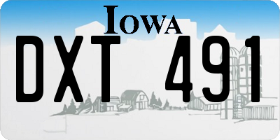 IA license plate DXT491