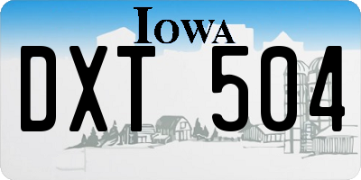 IA license plate DXT504