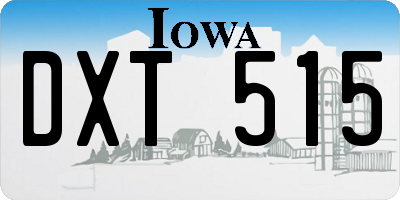 IA license plate DXT515