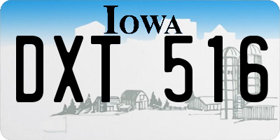 IA license plate DXT516