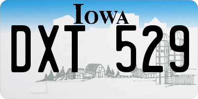 IA license plate DXT529