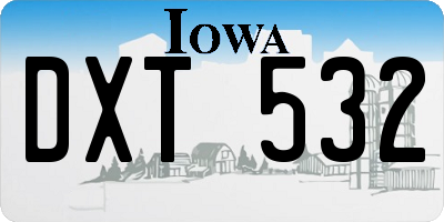 IA license plate DXT532