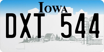 IA license plate DXT544