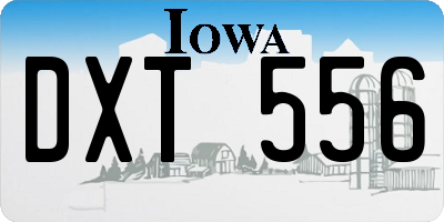 IA license plate DXT556