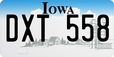 IA license plate DXT558
