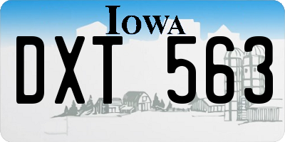 IA license plate DXT563