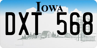 IA license plate DXT568
