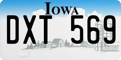 IA license plate DXT569