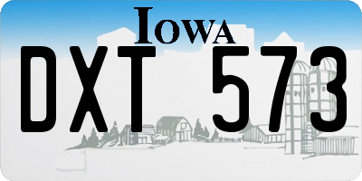 IA license plate DXT573