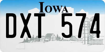IA license plate DXT574