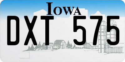 IA license plate DXT575
