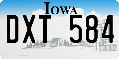 IA license plate DXT584