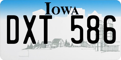 IA license plate DXT586