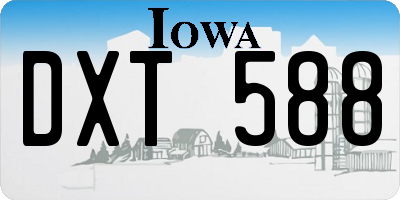 IA license plate DXT588