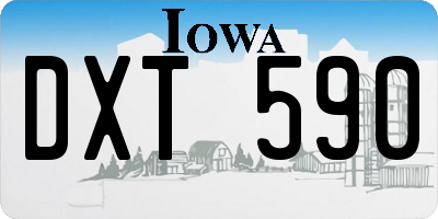 IA license plate DXT590