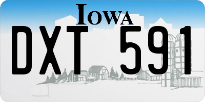 IA license plate DXT591
