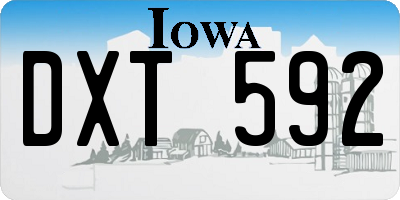 IA license plate DXT592