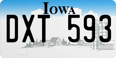 IA license plate DXT593