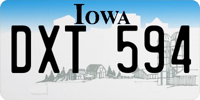 IA license plate DXT594