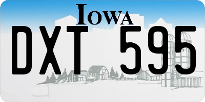 IA license plate DXT595