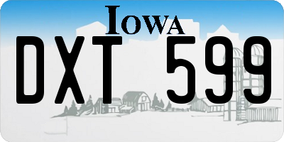 IA license plate DXT599