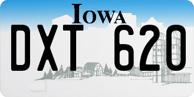IA license plate DXT620