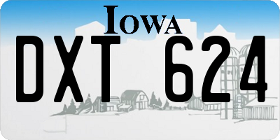 IA license plate DXT624