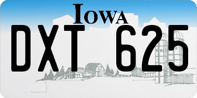 IA license plate DXT625
