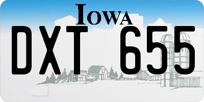 IA license plate DXT655