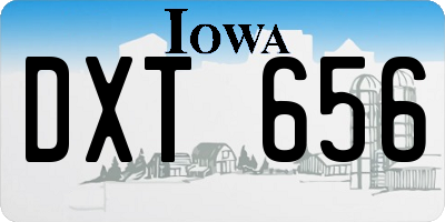 IA license plate DXT656