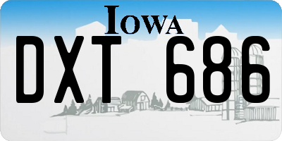 IA license plate DXT686