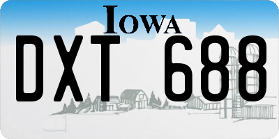 IA license plate DXT688