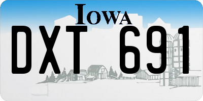 IA license plate DXT691