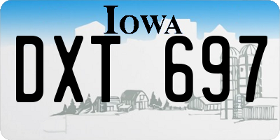 IA license plate DXT697