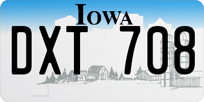 IA license plate DXT708