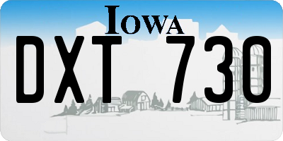 IA license plate DXT730