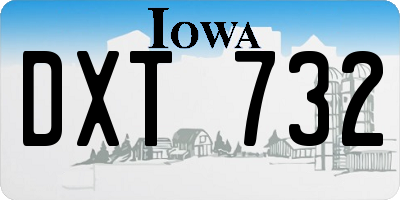 IA license plate DXT732