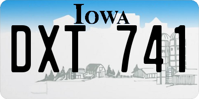 IA license plate DXT741