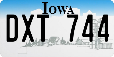 IA license plate DXT744