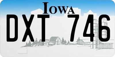IA license plate DXT746