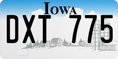 IA license plate DXT775