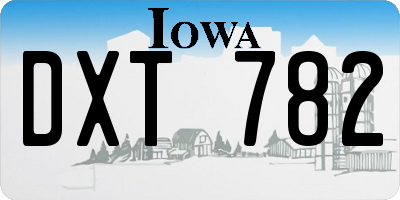 IA license plate DXT782