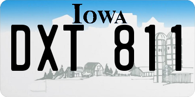 IA license plate DXT811