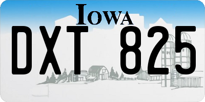 IA license plate DXT825
