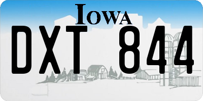 IA license plate DXT844