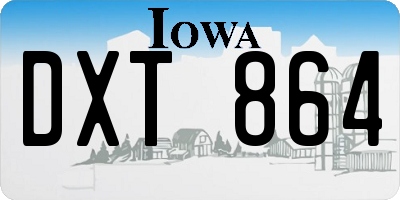 IA license plate DXT864