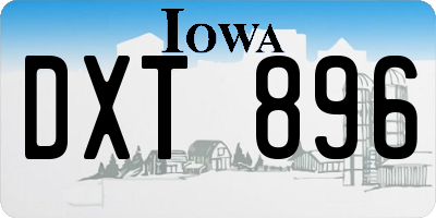 IA license plate DXT896