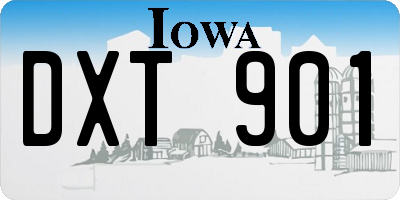 IA license plate DXT901