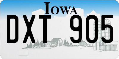 IA license plate DXT905