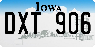 IA license plate DXT906